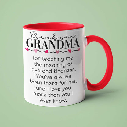 Thank You Grandma Mug – Sentimental Christmas or Birthday Gift for Grandmother / Nan