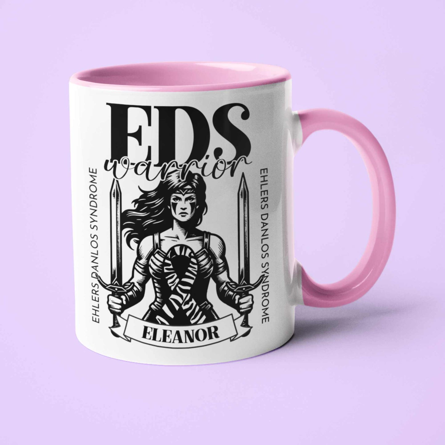 EDS Ehlers Danlos Syndrome Warrior Personalised Mug - A Heartfelt Christmas, Mother's Day, Birthday Gift for Mum, Daughter, Sister, Nan, Auntie & Friends, Celebrating Strength and Awareness