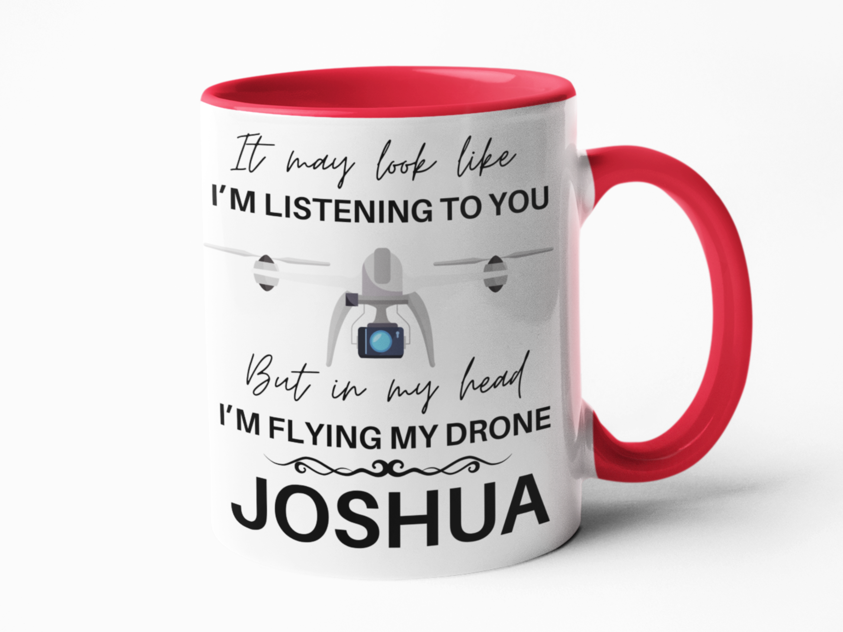 Drone flying obsessed coffee mug