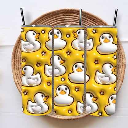 Rubber duck 3D look 20oz tumbler