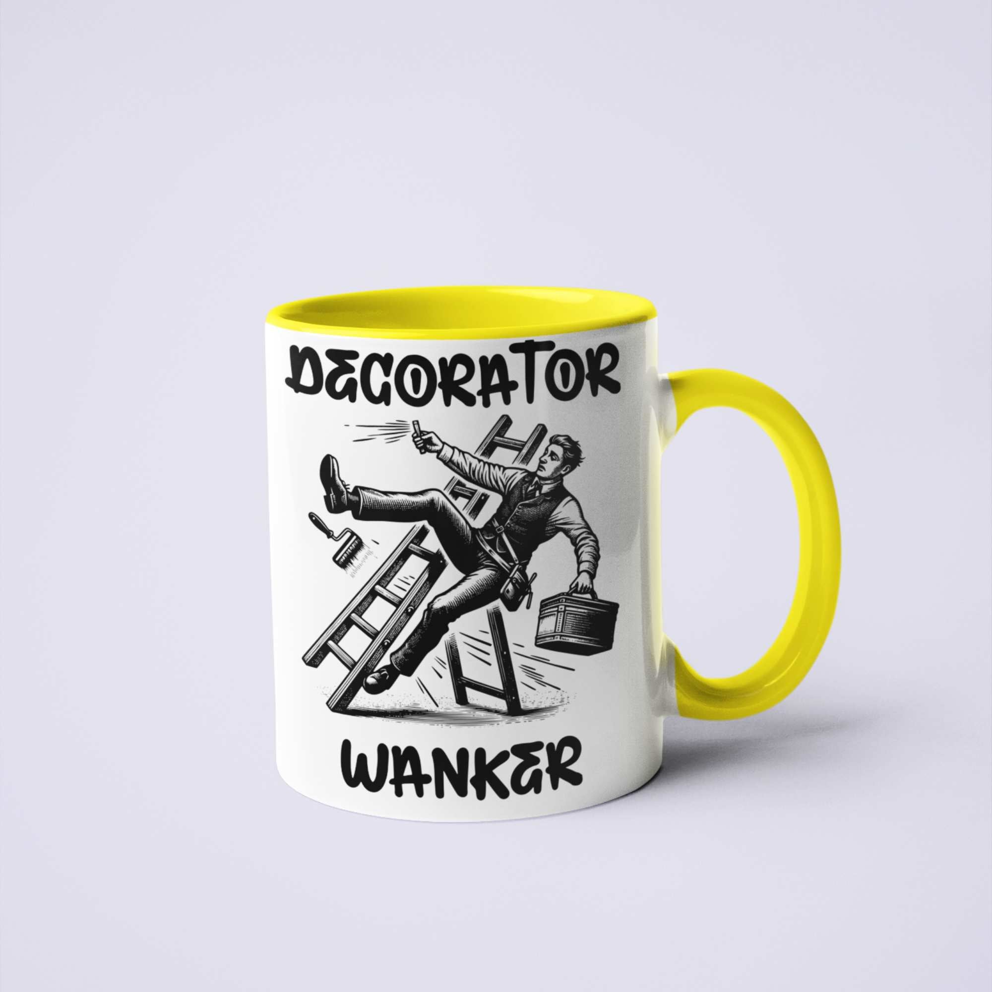 Decorator Wanker- Funny Rude Mugs for Work, Personalised Mugs UK, Funny Gifts for Friends, Unique Coffee Cup