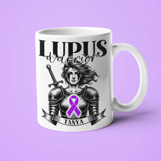 Lupus Warrior Personalised Mug - A Heartfelt Christmas, Mother's Day, Birthday Gift for Mum, Daughter, Sister, Nan, Auntie & Friends, Celebrating Strength and Awareness