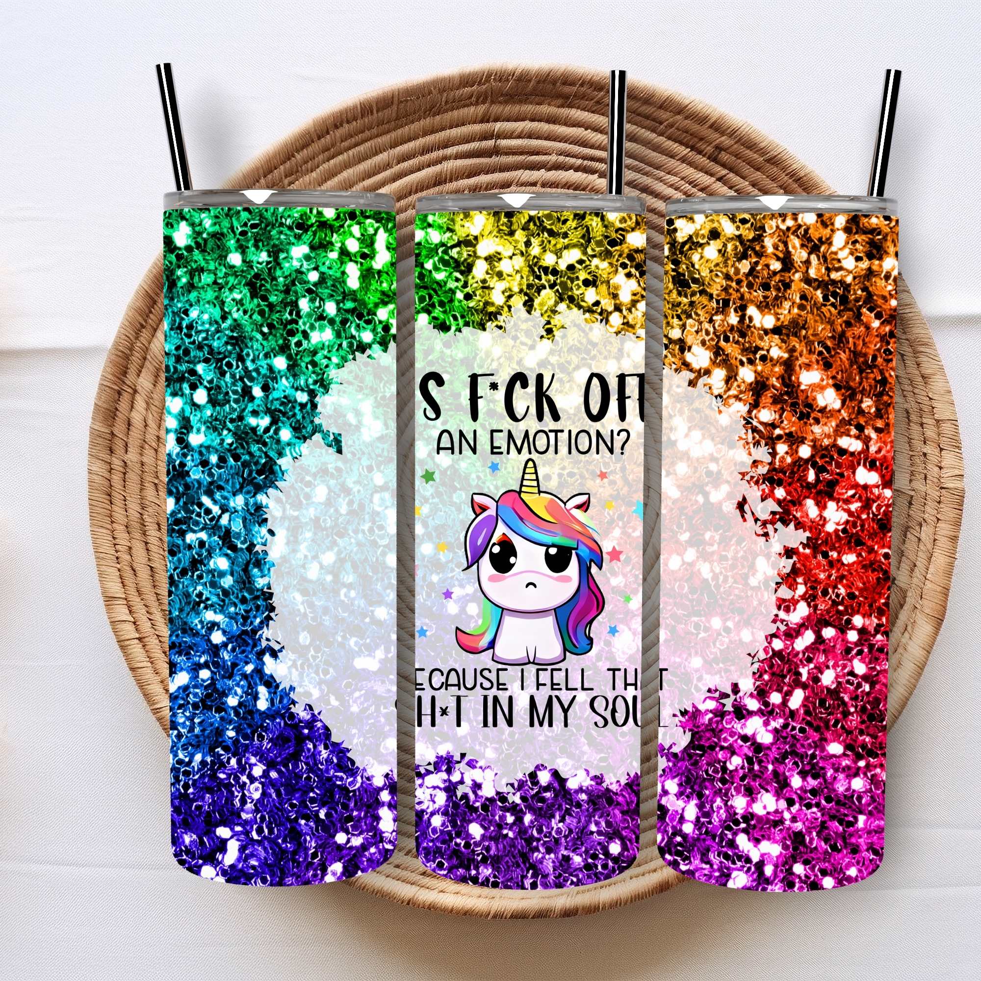 Is f*ck you an emotion unicorn tumbler