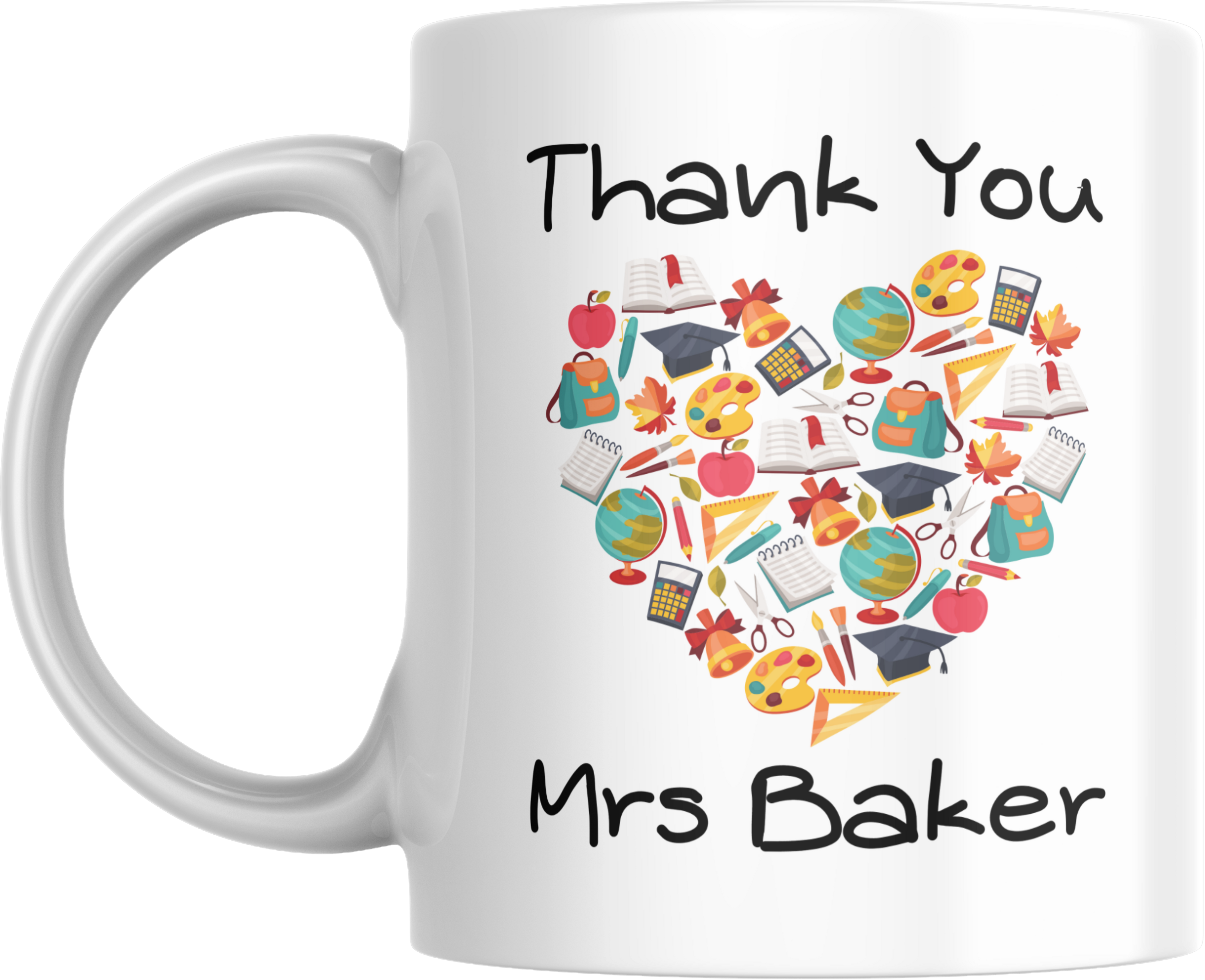 Thank you Teacher Personalised mug gift for end of school year