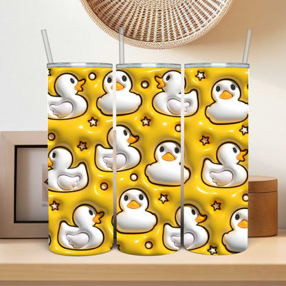 Rubber duck 3D look 20oz tumbler