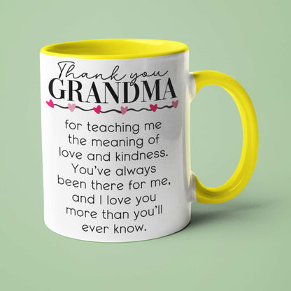 Thank You Grandma Mug – Sentimental Christmas or Birthday Gift for Grandmother / Nan