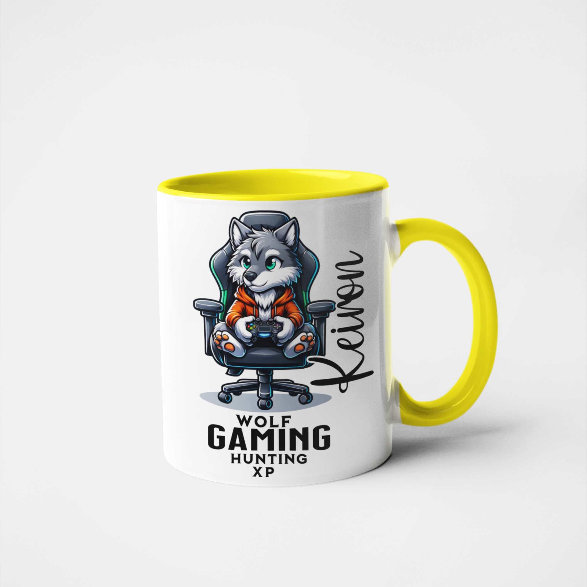 Gaming Wolf Mug or Tumbler – Wolf Gamer XP Design – Perfect for Gamers, Birthdays, Milestone Celebrations & More