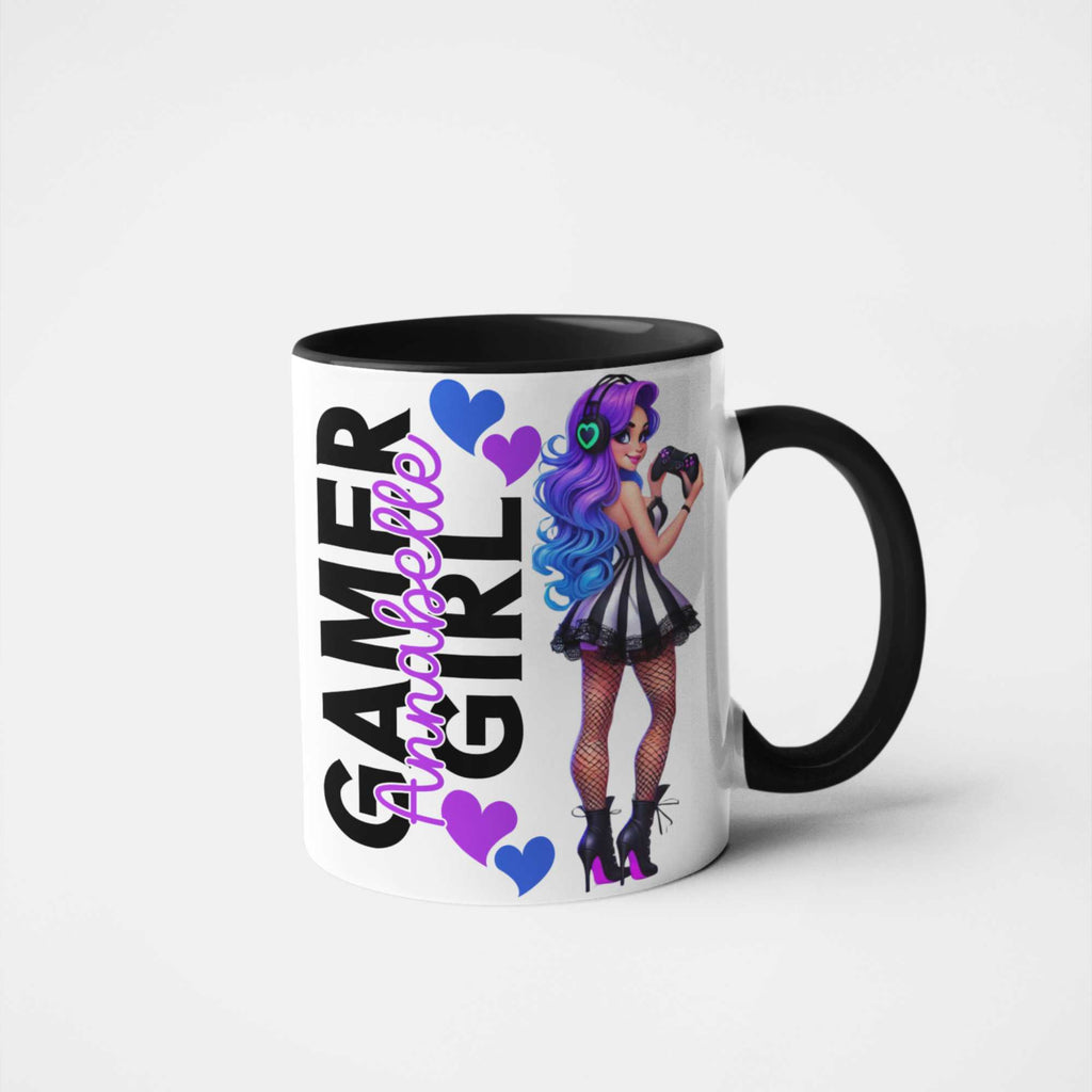 Gamer Girl Mug or Tumbler with Custom Name – Personalised Gift for Her | Gaming Mug & Tumbler | Perfect Gift for Gamer Girls