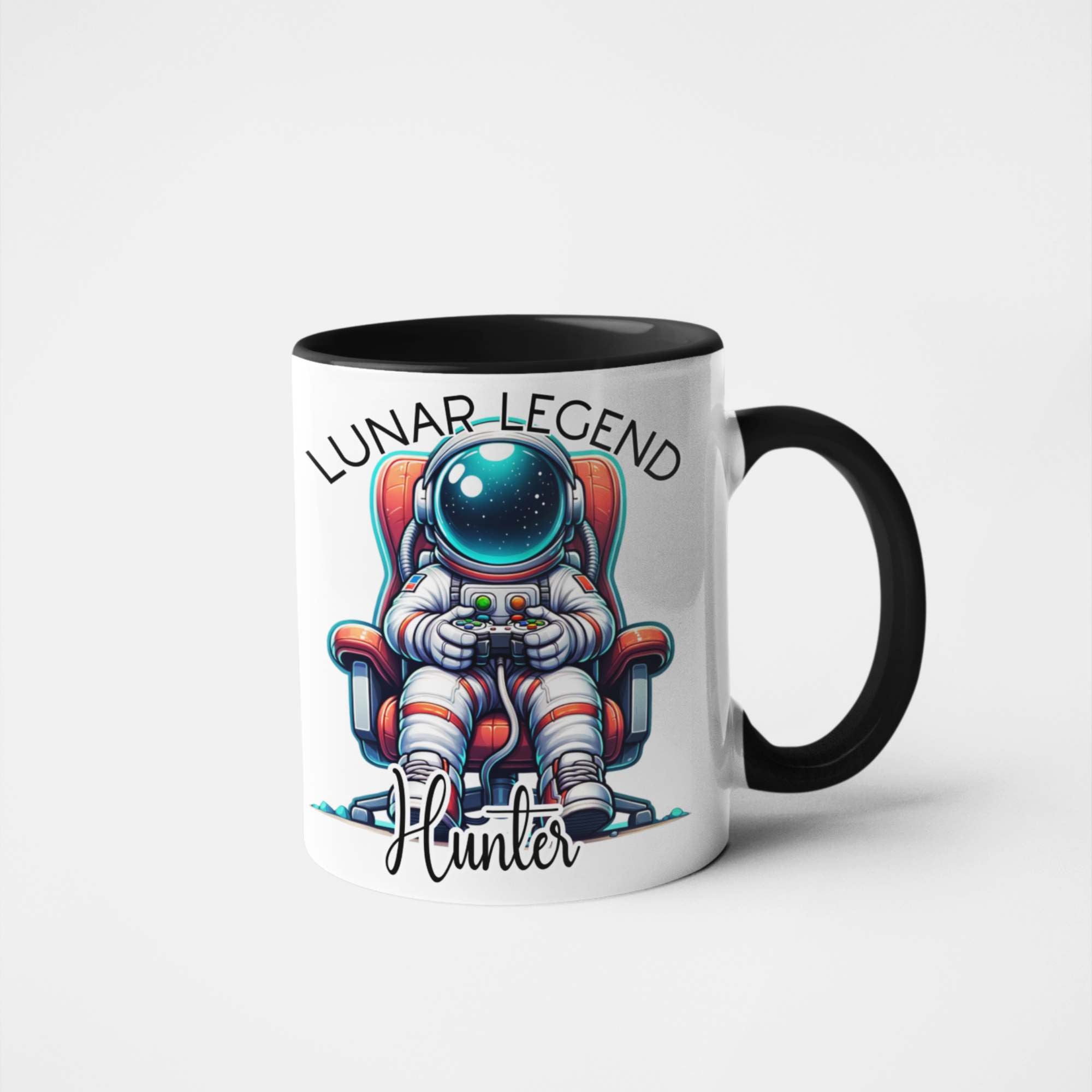 Lunar Legend Gamer Mug – Personalised Astronaut Gaming Gift for Space Lovers, Geeky Gamers, & Sci-Fi Fans – Perfect for Birthdays, Christmas, and Father's Day