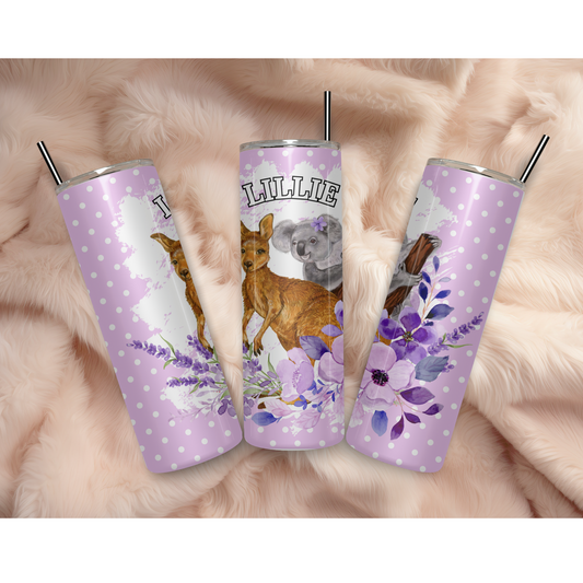 Kangaroo and Koala personalised 20oz Tumbler