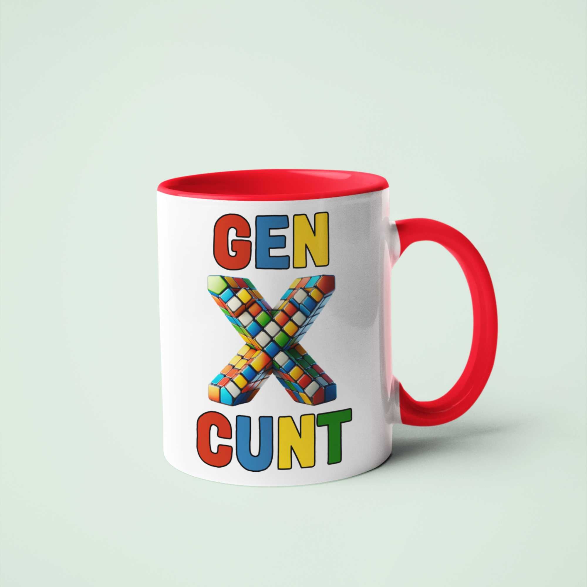 GEN X CUNT Mug - Funny Mug, Sarcastic Humour, Gen X Gift, Novelty Coffee Mug, Personalised Mug