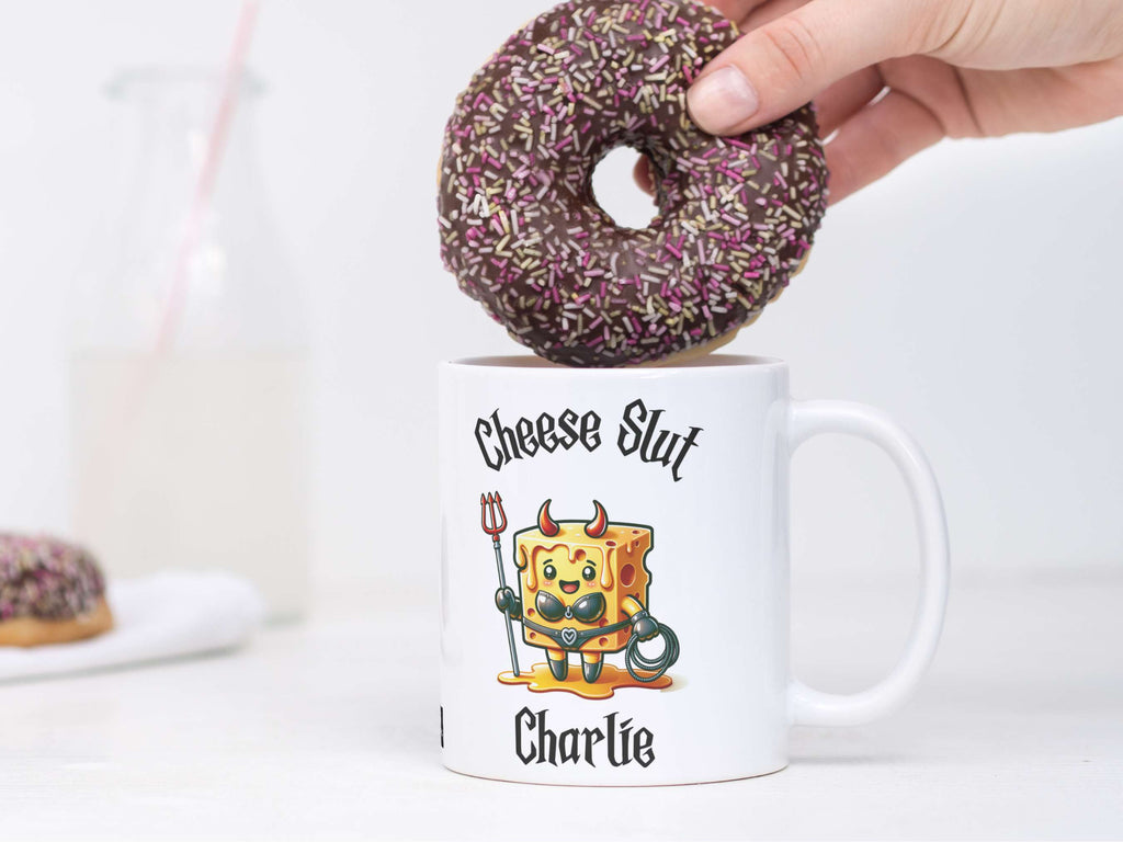 Cheese Slut Funny Rude devil coffee mug
