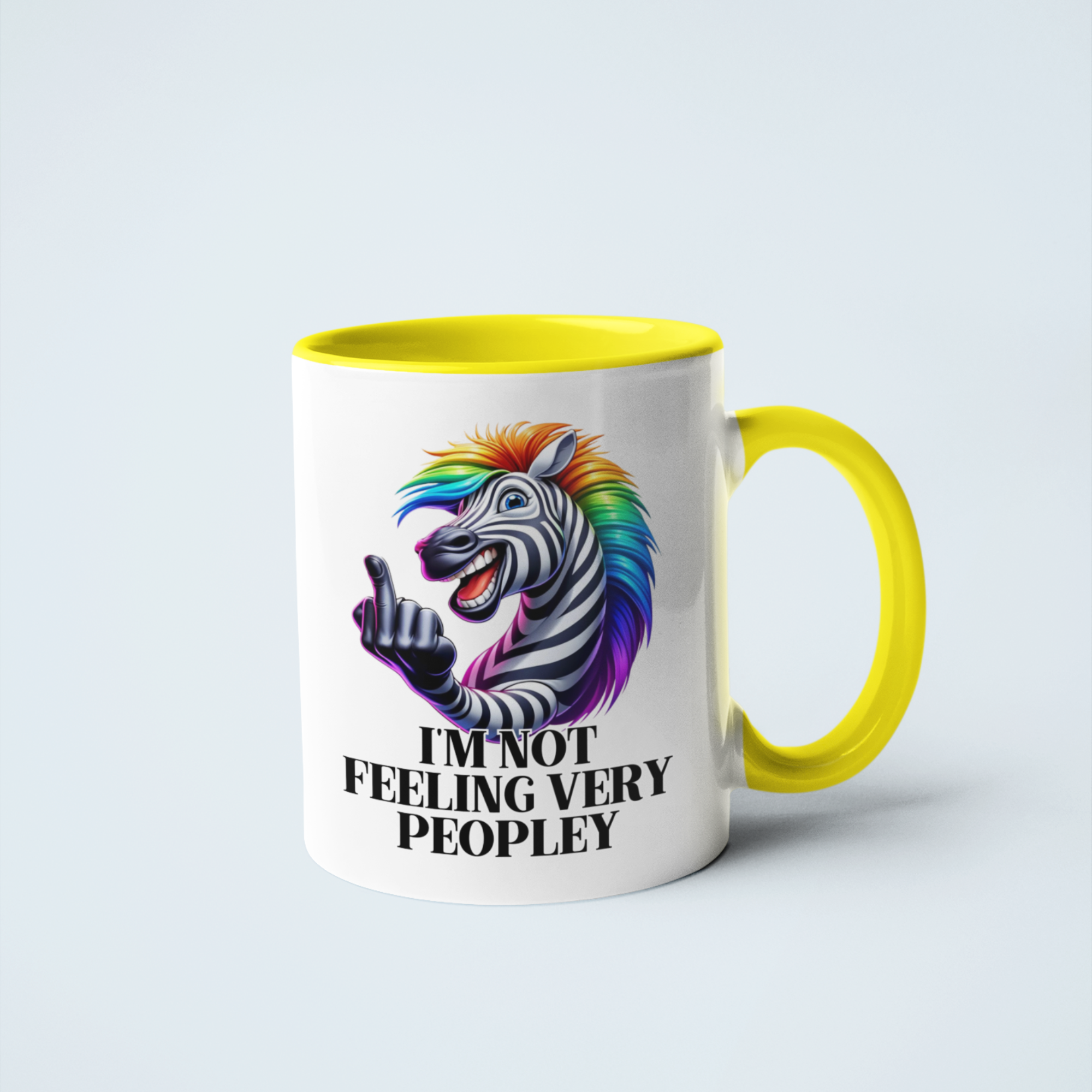 I'm not feeling Peopley Rude Zebra Coffee Mug