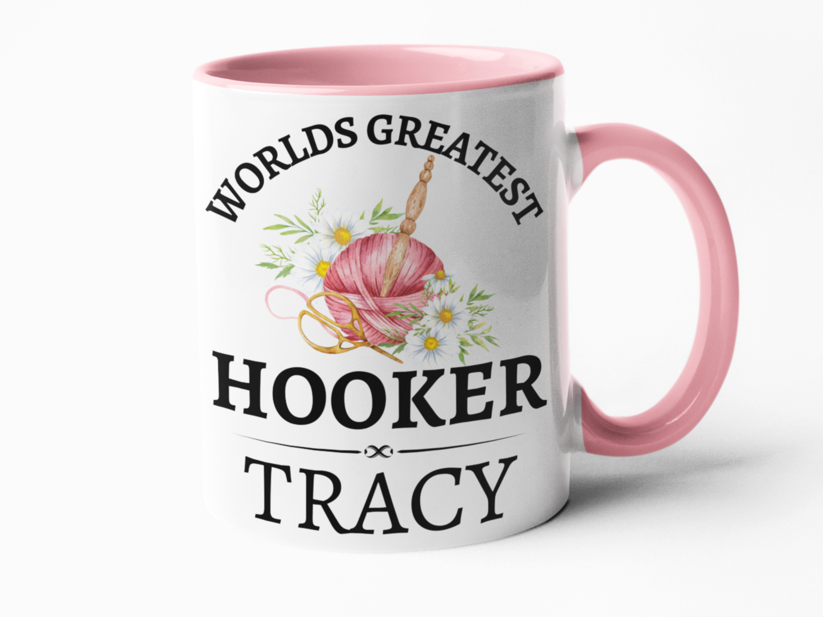 World's greatest hooker crochet themed coffee mug