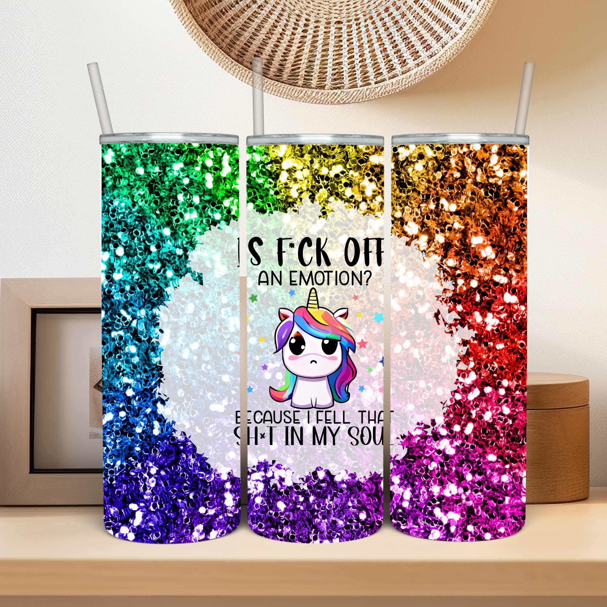 Is f*ck you an emotion unicorn tumbler