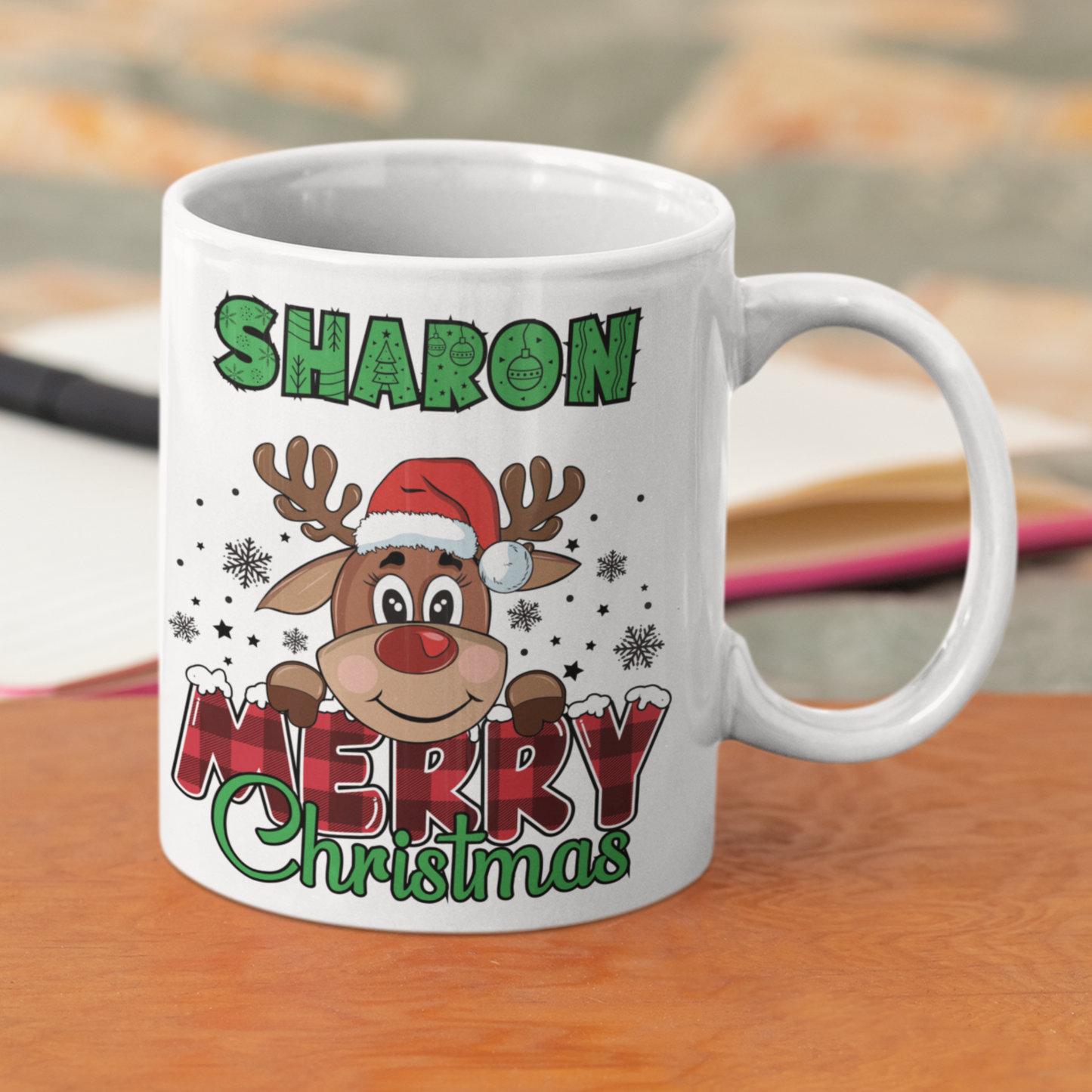 Reindeer Christmas mug