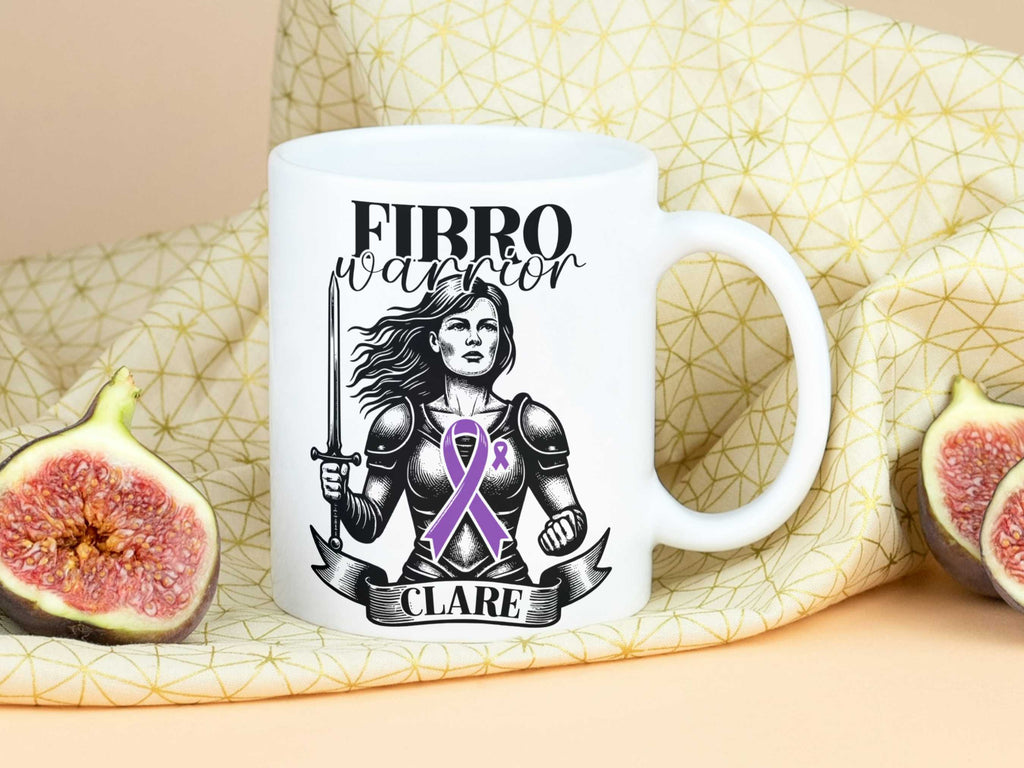 Fibromyalgia Warrior Personalised Mug - A Heartfelt Christmas, Mother's Day, Birthday Gift for Mum, Daughter, Sister, Nan, Auntie & Friends, Celebrating Strength and Awareness