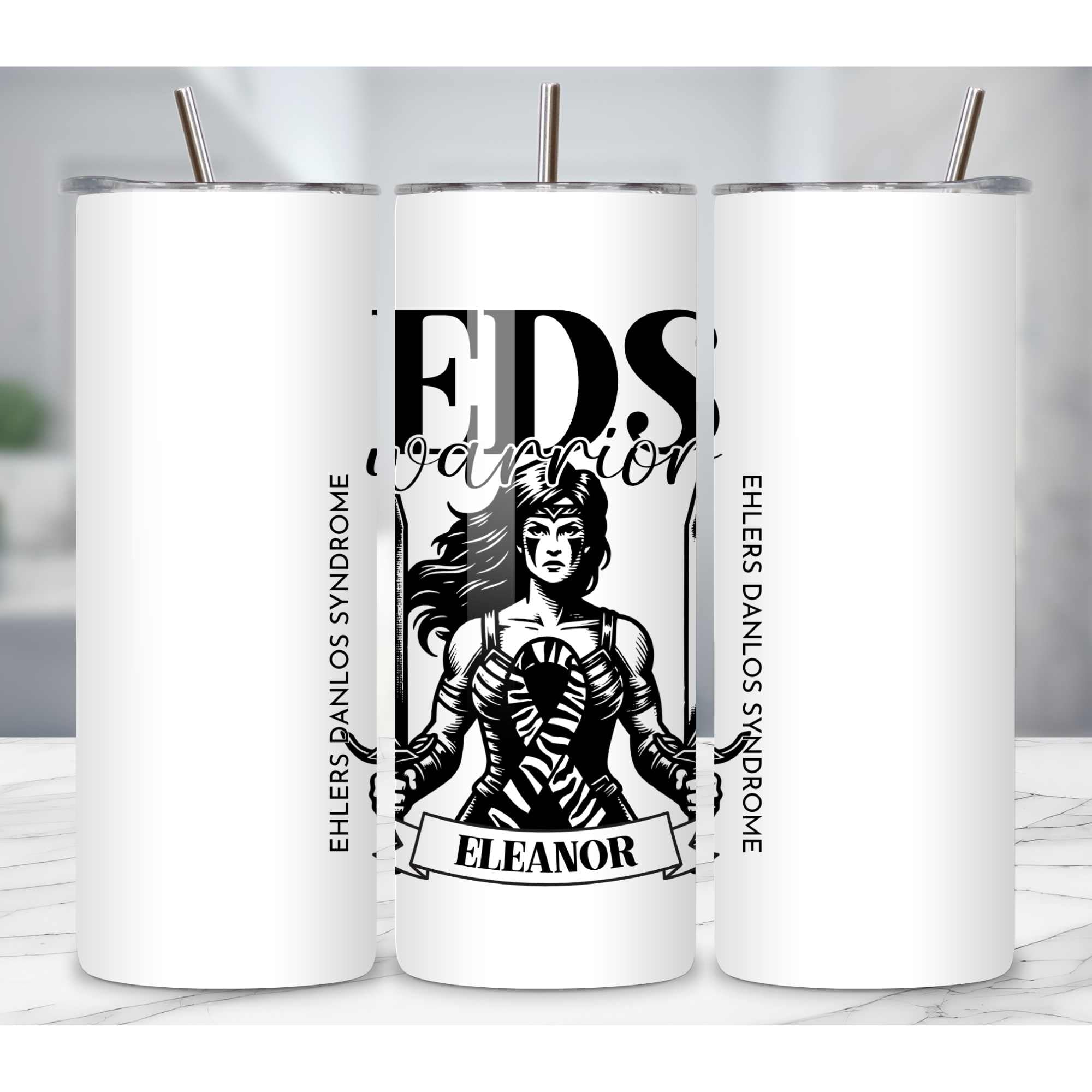 EDS Ehlers Danlos Syndrome Warrior Personalised Mug - A Heartfelt Christmas, Mother's Day, Birthday Gift for Mum, Daughter, Sister, Nan, Auntie & Friends, Celebrating Strength and Awareness