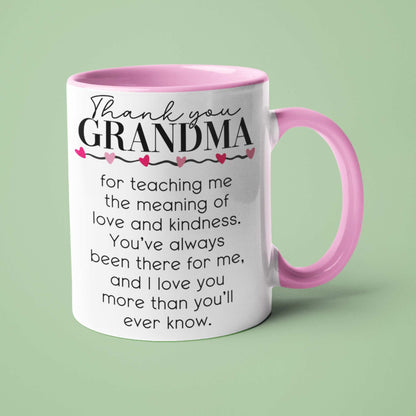 Thank You Grandma Mug – Sentimental Christmas or Birthday Gift for Grandmother / Nan