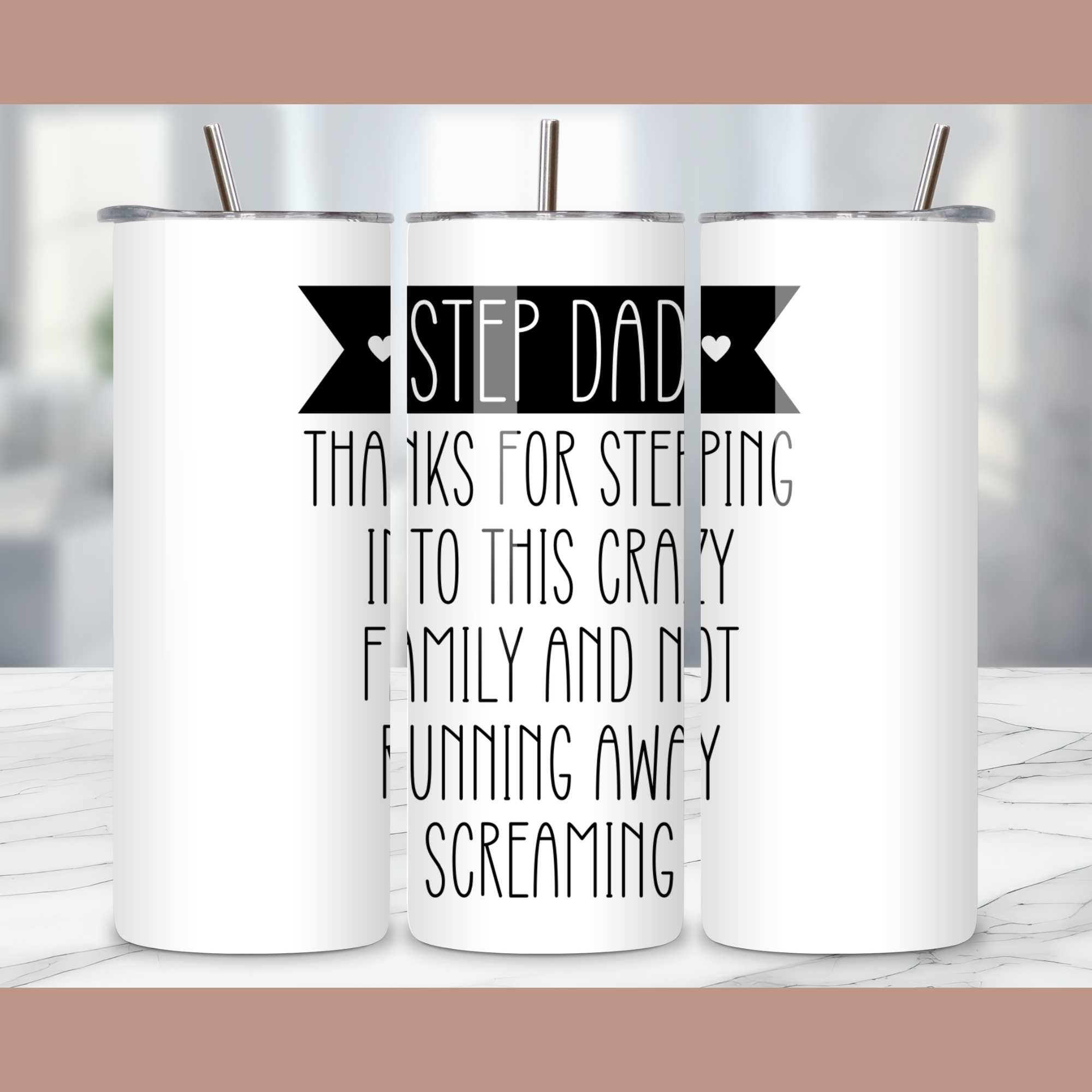 Step Dad Thanks for Stepping Into This Crazy Family Mug - Funny Stepdad Gift, Father's Day Mug, Stepfather Appreciation Gift