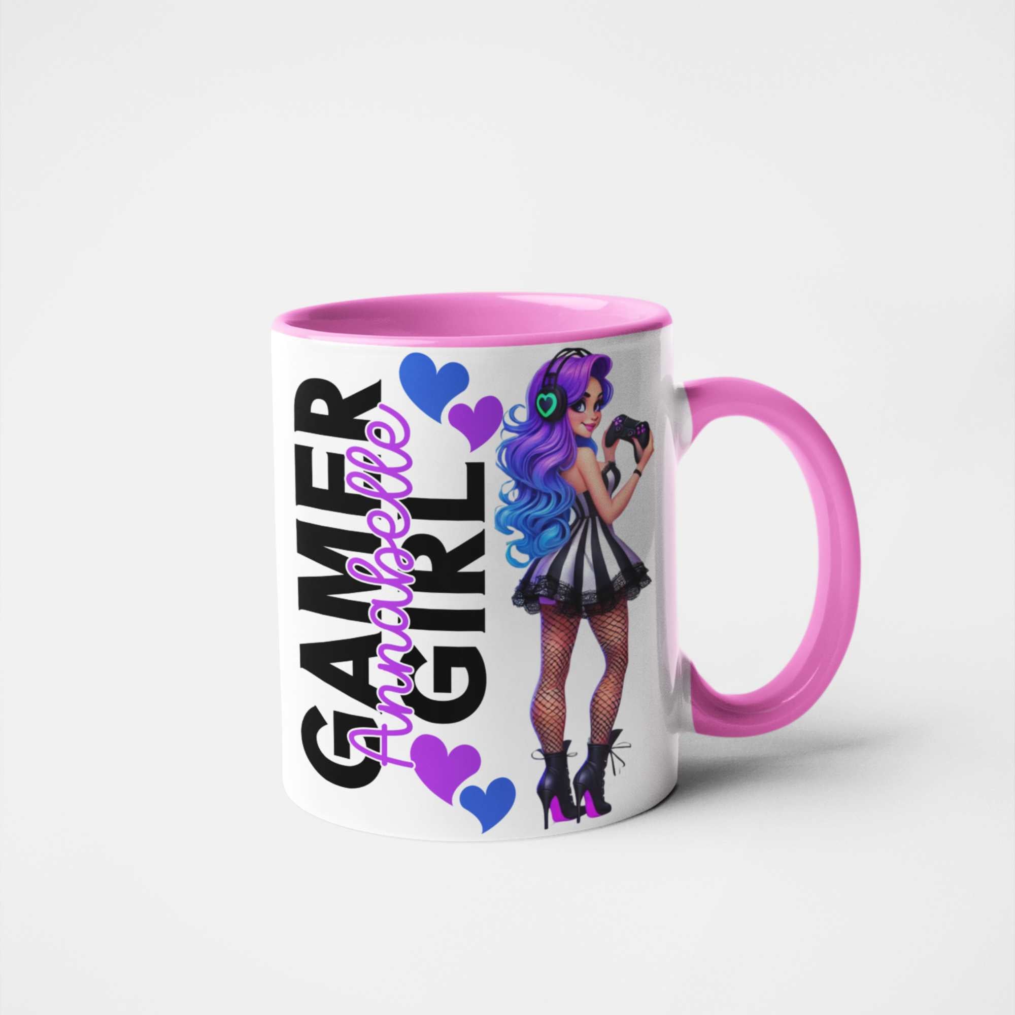Gamer Girl Mug or Tumbler with Custom Name – Personalised Gift for Her | Gaming Mug & Tumbler | Perfect Gift for Gamer Girls