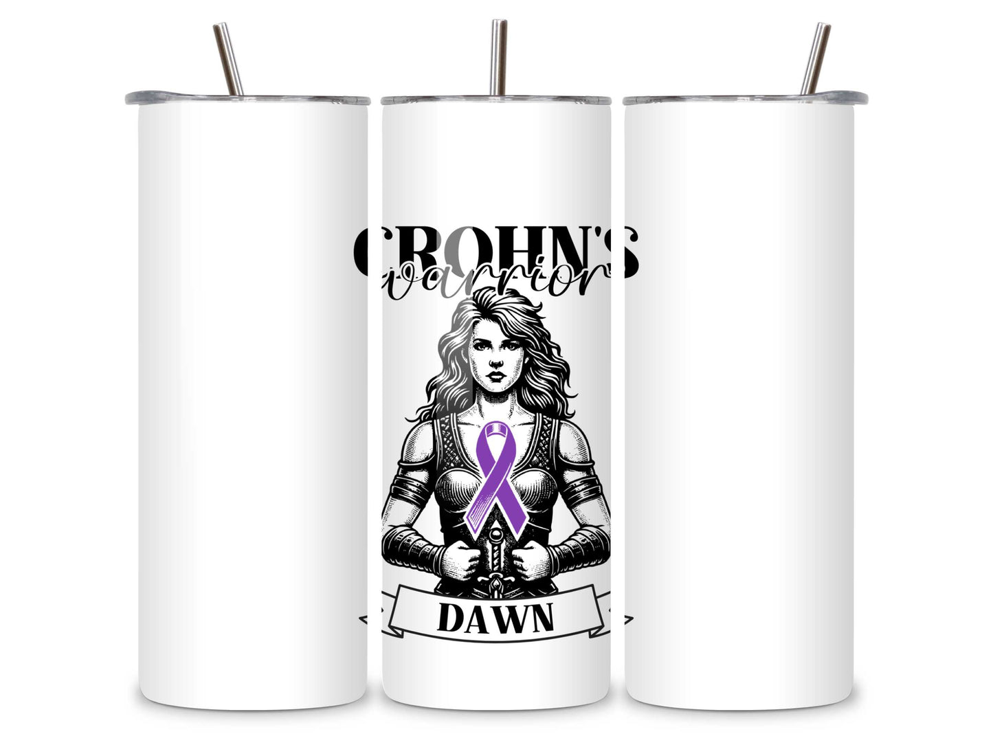 Crohn's Warrior Personalised Mug - A Heartfelt Christmas, Mother's Day, Birthday Gift for Mum, Daughter, Sister, Nan, Auntie & Friends, Celebrating Strength and Awareness