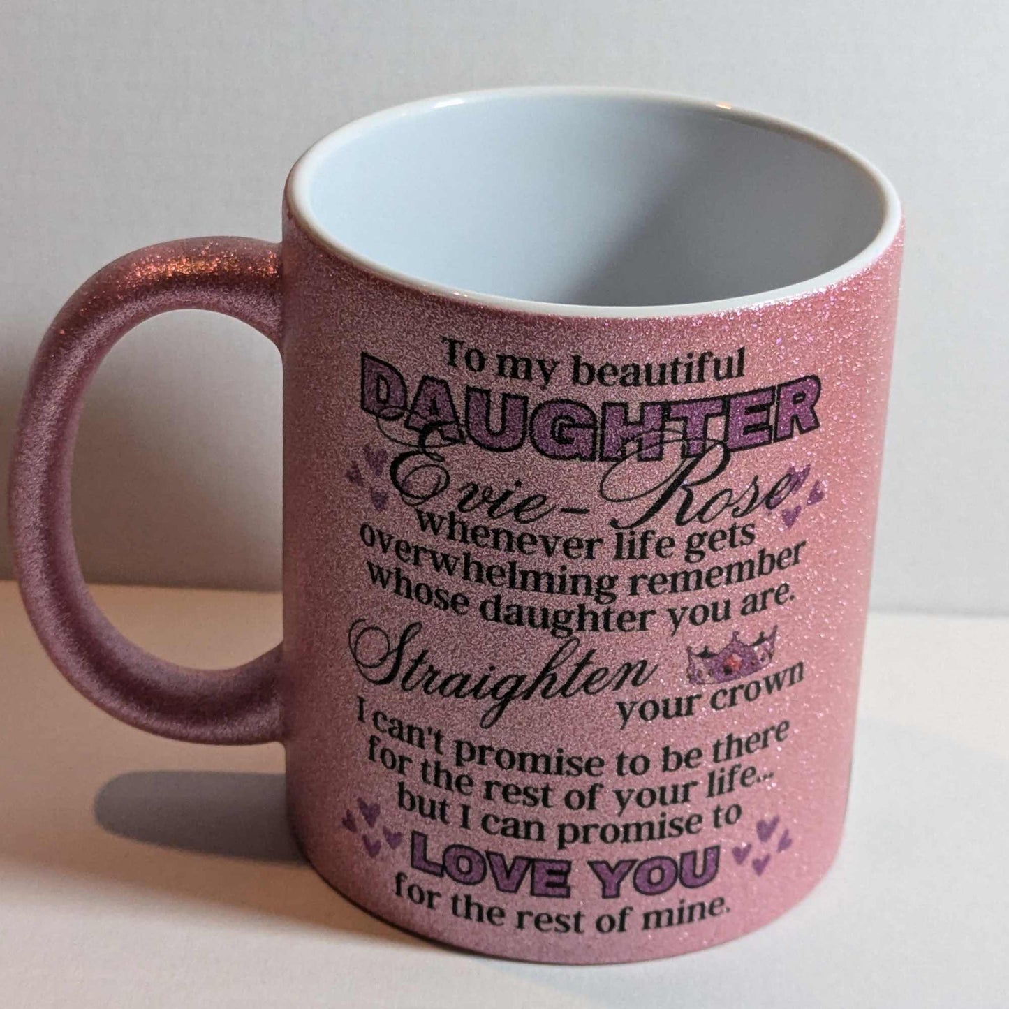 Straighten Your Crown Personalised Daughter Mug -