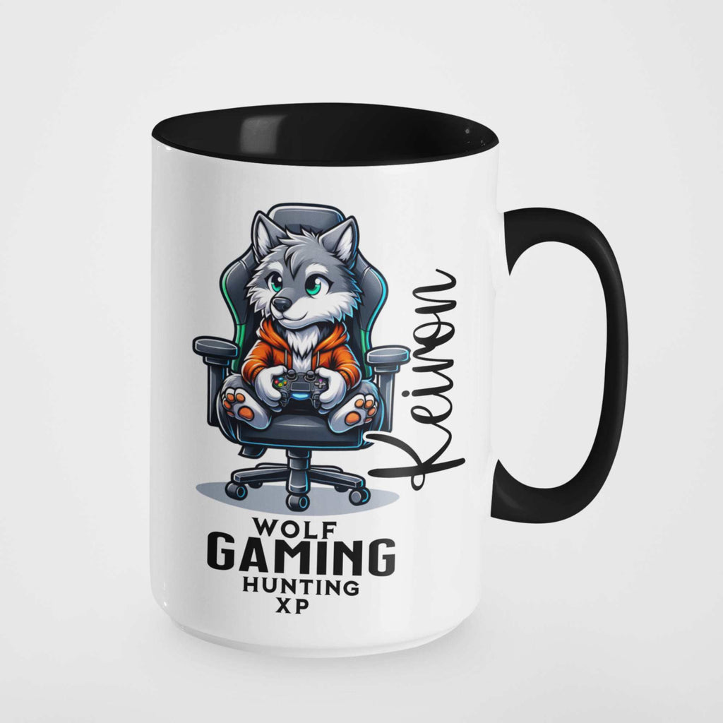 Gaming Wolf Mug or Tumbler – Wolf Gamer XP Design – Perfect for Gamers, Birthdays, Milestone Celebrations & More