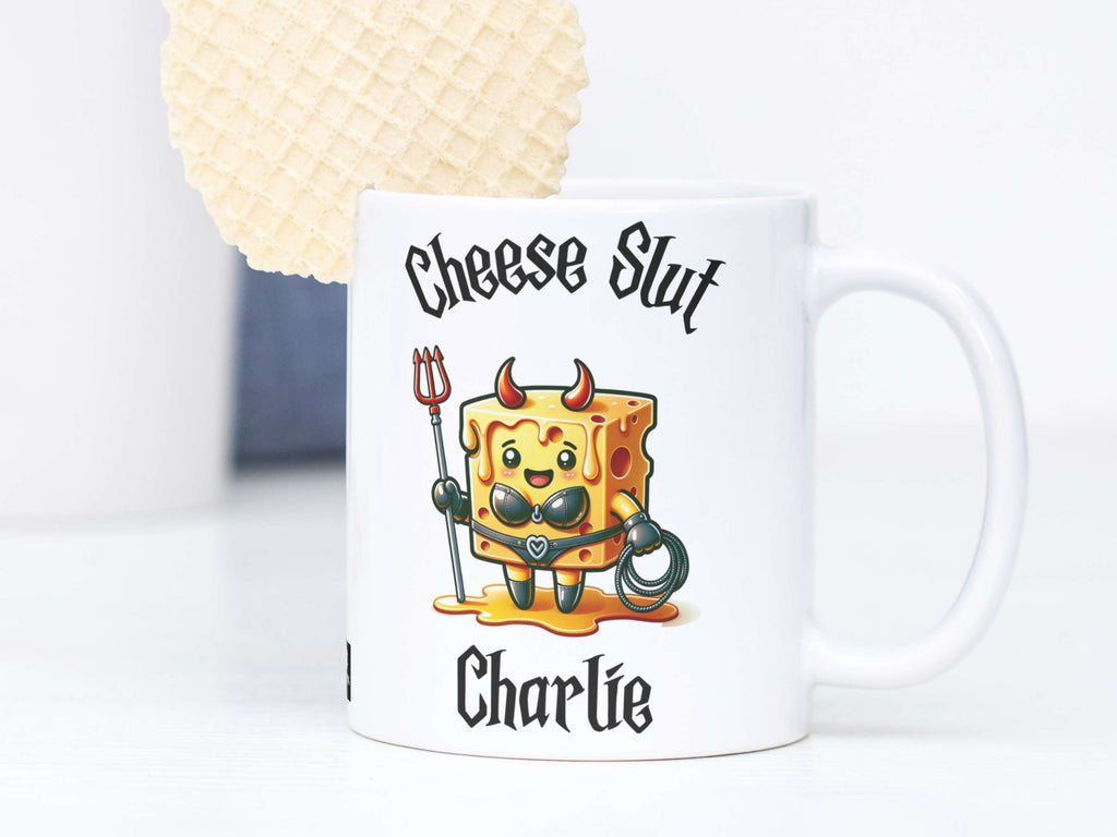 Cheese Slut Funny Rude devil coffee mug