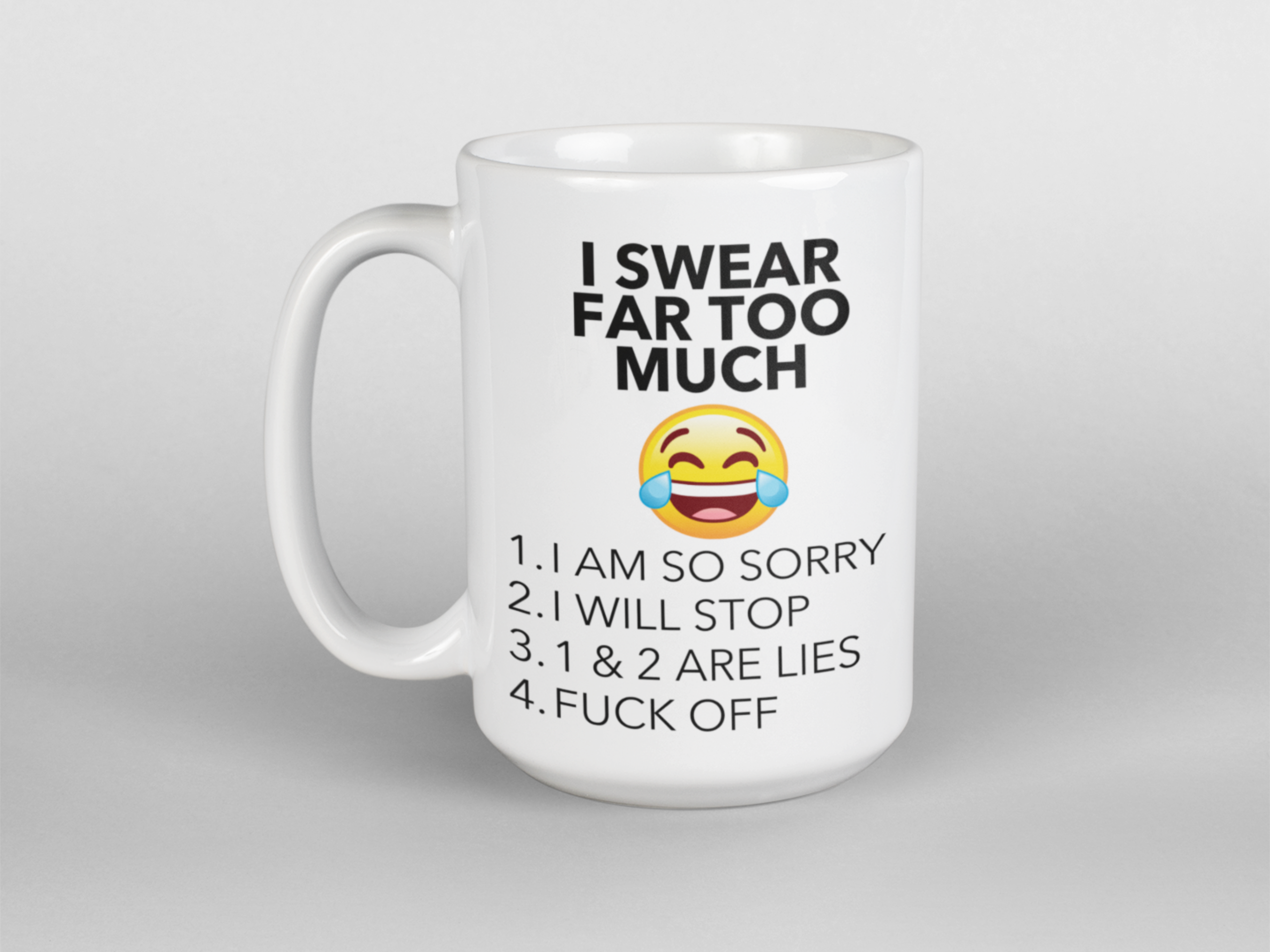 I swear far too much funny coffee mug