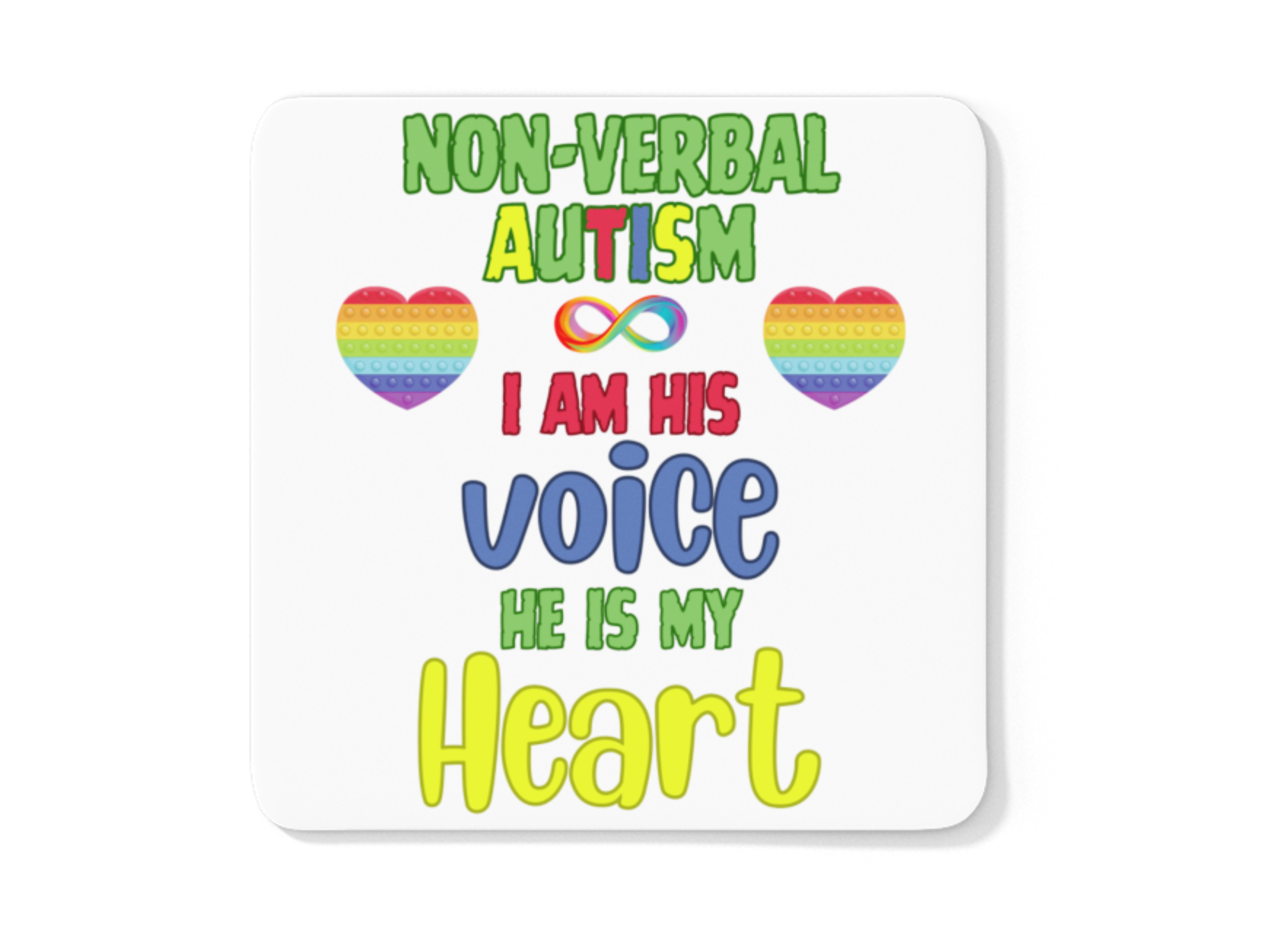 Non-verbal Autism I am his voice he is my heart coffee mug