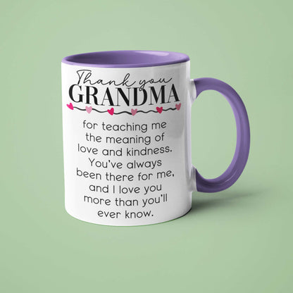 Thank You Grandma Mug – Sentimental Christmas or Birthday Gift for Grandmother / Nan