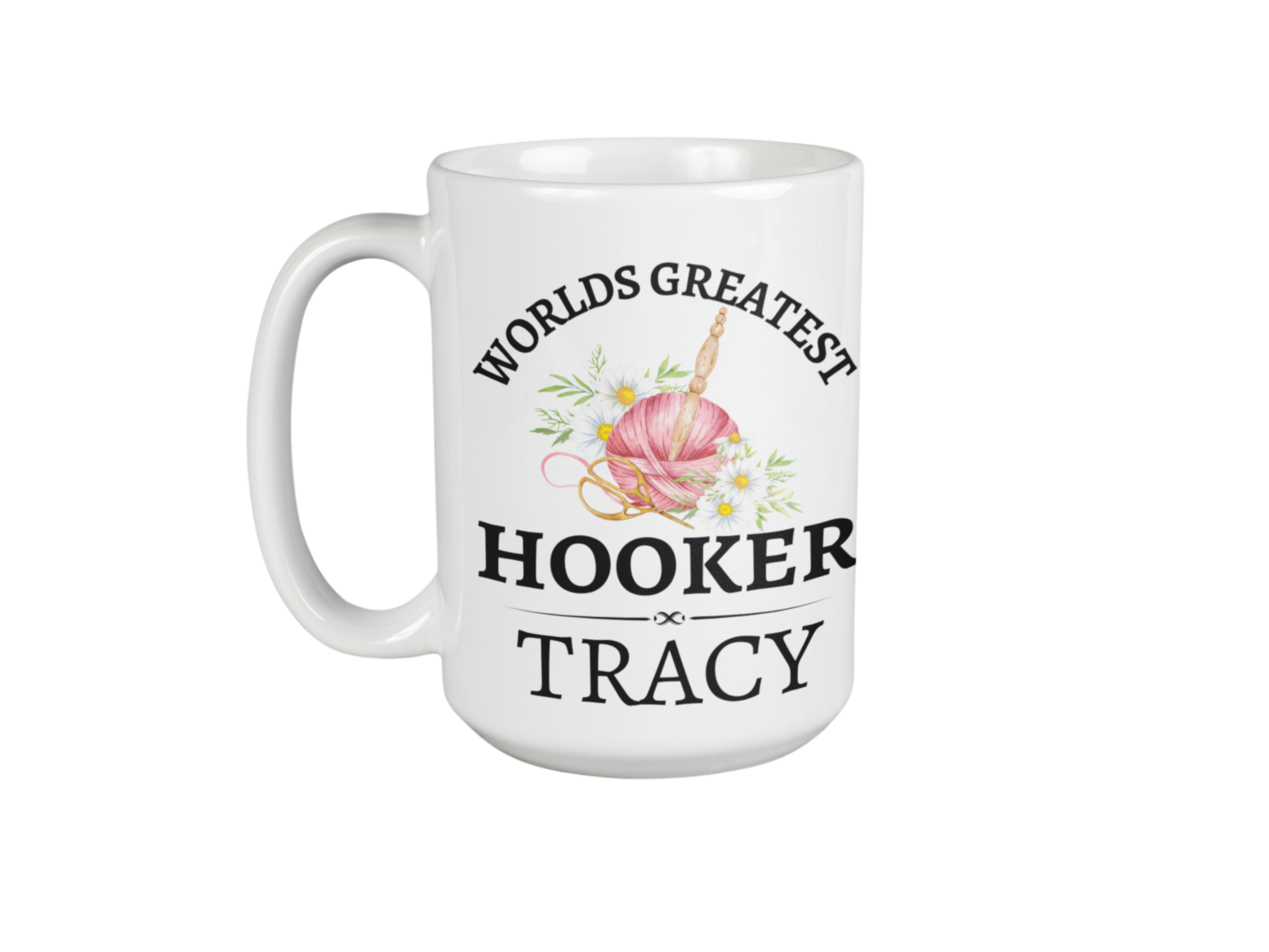 World's greatest hooker crochet themed coffee mug