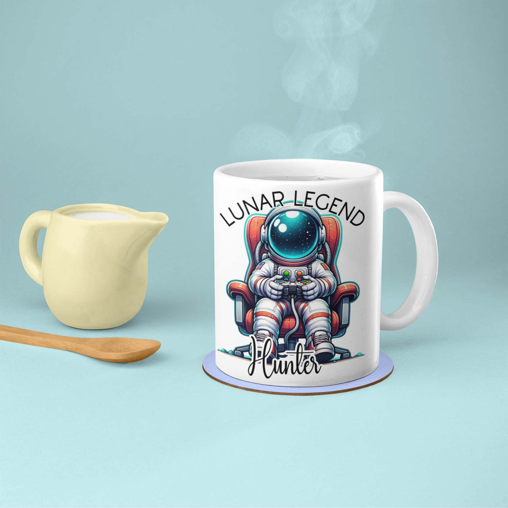 Lunar Legend Gamer Mug – Personalised Astronaut Gaming Gift for Space Lovers, Geeky Gamers, & Sci-Fi Fans – Perfect for Birthdays, Christmas, and Father's Day
