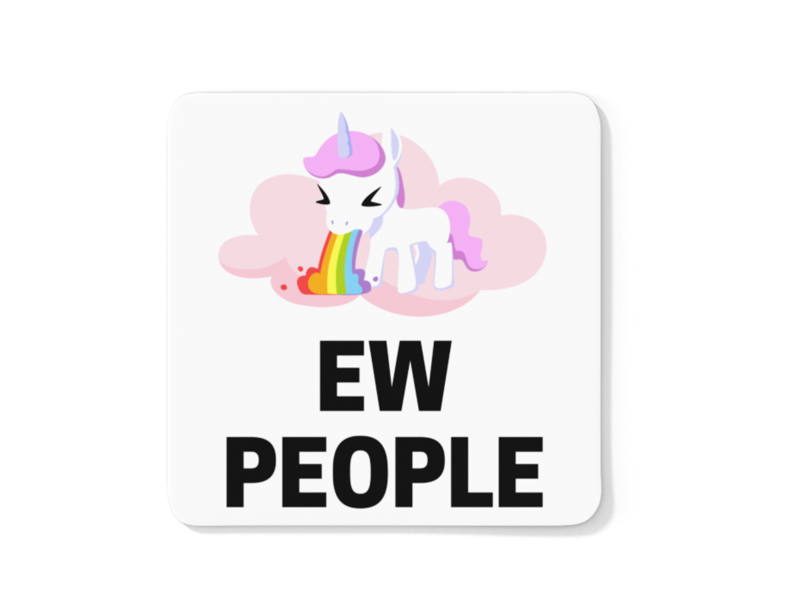 Ew people unicorn theme funny coffee mug