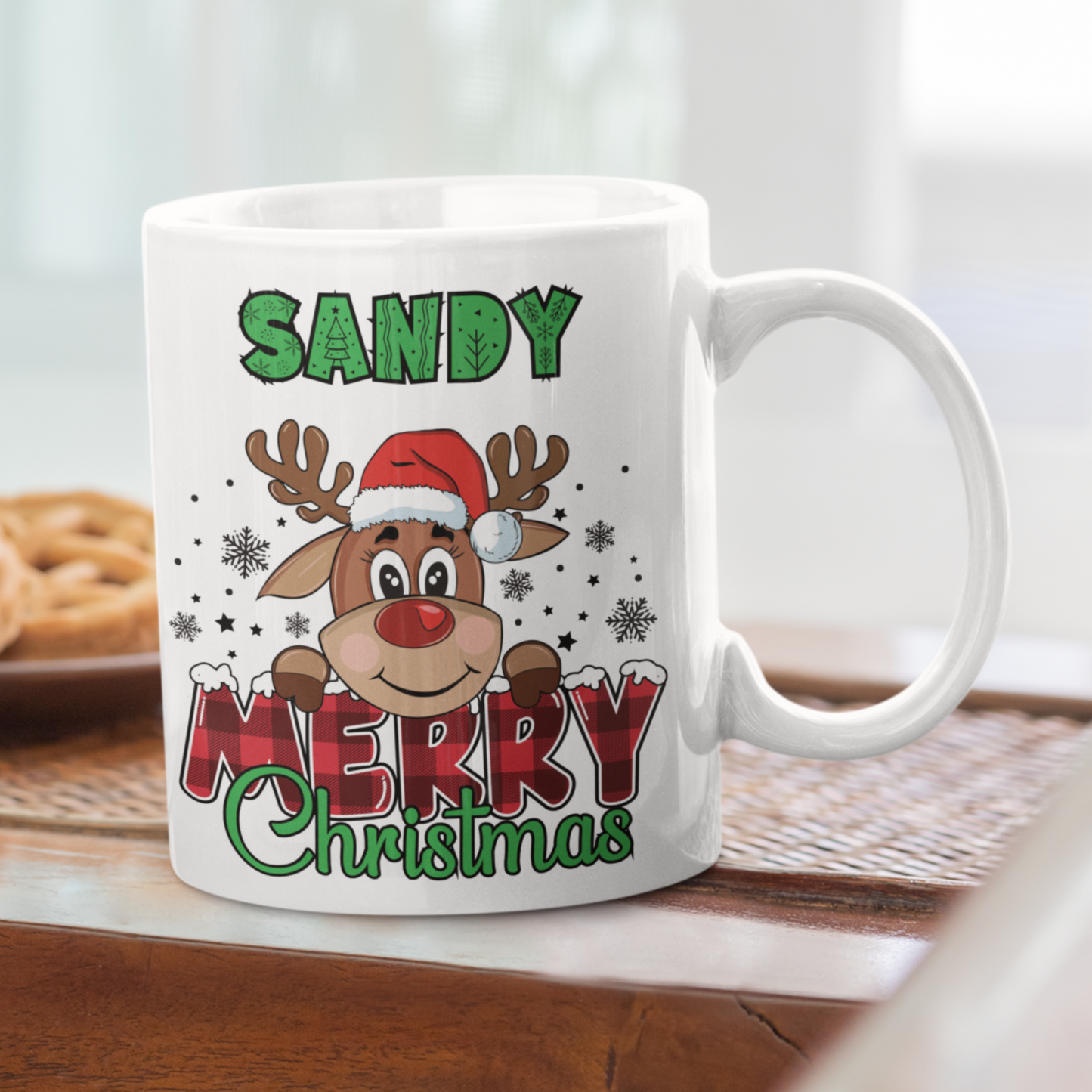 Reindeer Christmas mug
