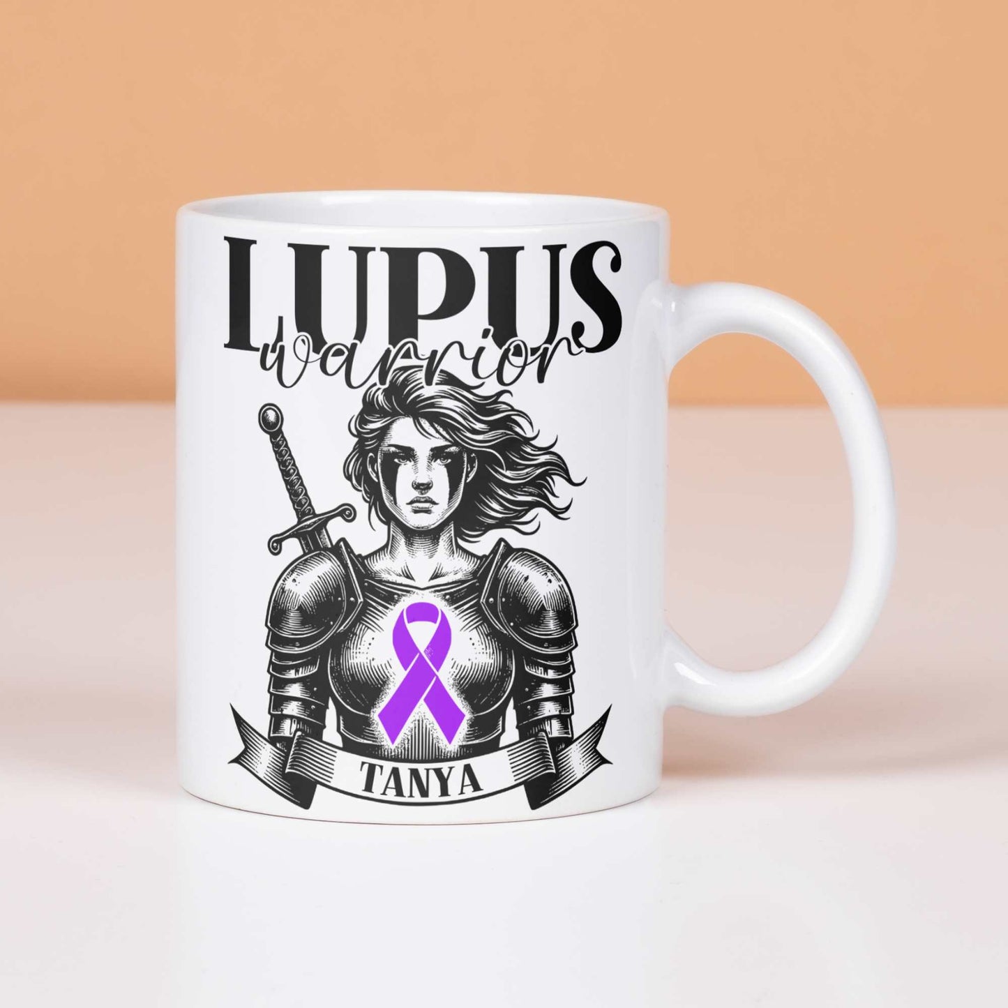 Lupus Warrior Personalised Mug - A Heartfelt Christmas, Mother's Day, Birthday Gift for Mum, Daughter, Sister, Nan, Auntie & Friends, Celebrating Strength and Awareness