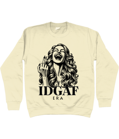 IDGAF Era - Funny Graphic Jumper | Gift for Rebel Women | Oversized Sweatshirt | Birthday, Hen Party, Everyday Wear