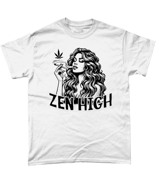Zen High T-Shirt | Cannabis-Inspired Chill Tee | Unisex Sizes S-5XL | Funny Weed Gift for Her | Weed Fashion