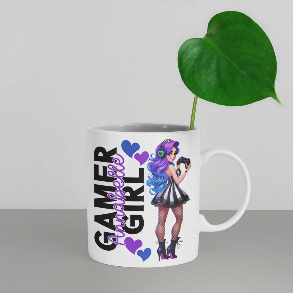 Gamer Girl Mug or Tumbler with Custom Name – Personalised Gift for Her | Gaming Mug & Tumbler | Perfect Gift for Gamer Girls