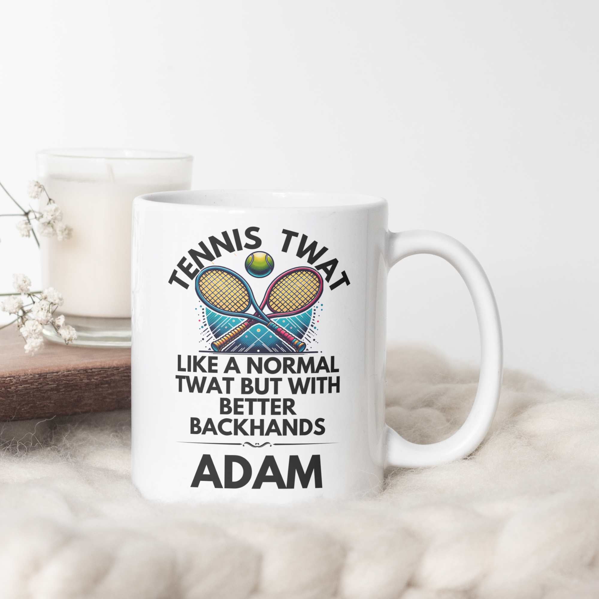 Tennis Twat Personalised Rude Funny Coffee Mug Gift