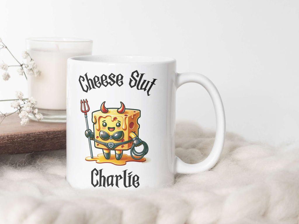 Cheese Slut Funny Rude devil coffee mug