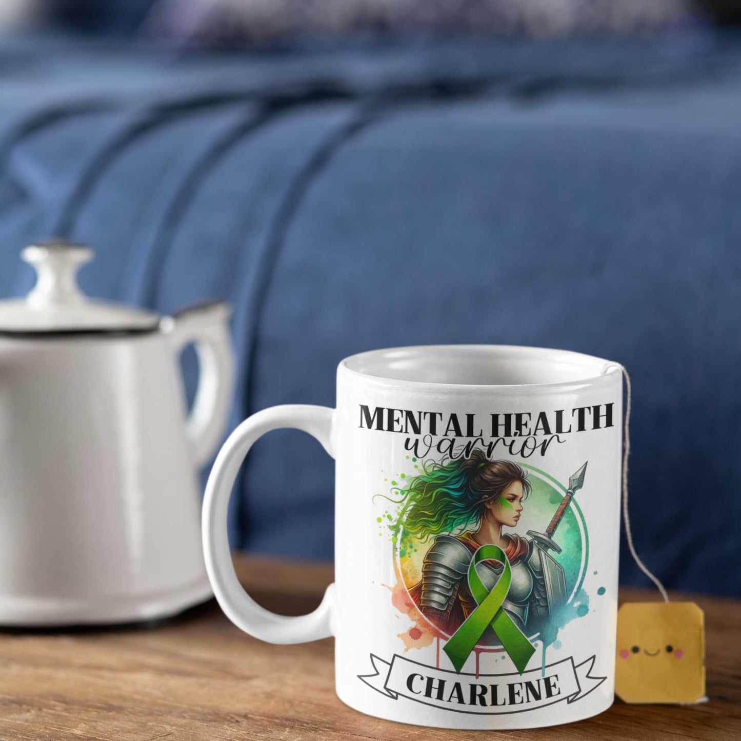 Mental Health Warrior Mug or Tumbler | Personalised Mental Health Awareness Gift | Perfect for Home, Office, or On-the-Go Heartfelt Christmas, Mother's Day, Birthday Gift for Mum, Daughter, Sister, Nan, Auntie & Friends