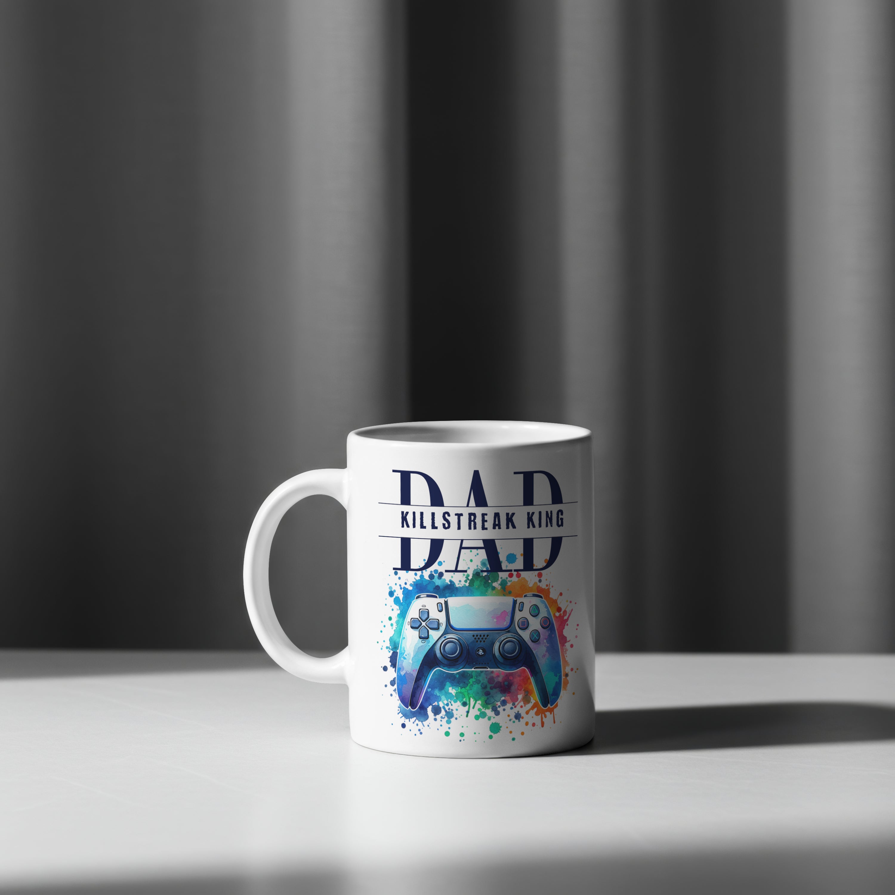 Gaming Dad Mug – Killstreak King – 11oz White Ceramic – Funny Dad Gift for Father’s Day 2025