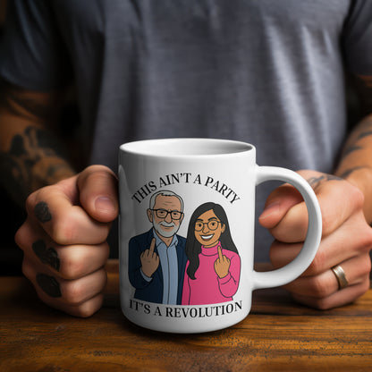 Jeremy Corbyn & Zarah Sultana Revolution Your Party Mug | Funny Left Wing Gift UK