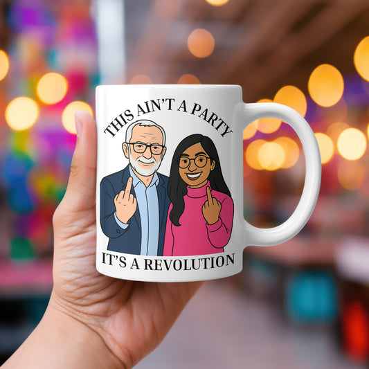 Jeremy Corbyn & Zarah Sultana Revolution Your Party Mug | Funny Left Wing Gift UK
