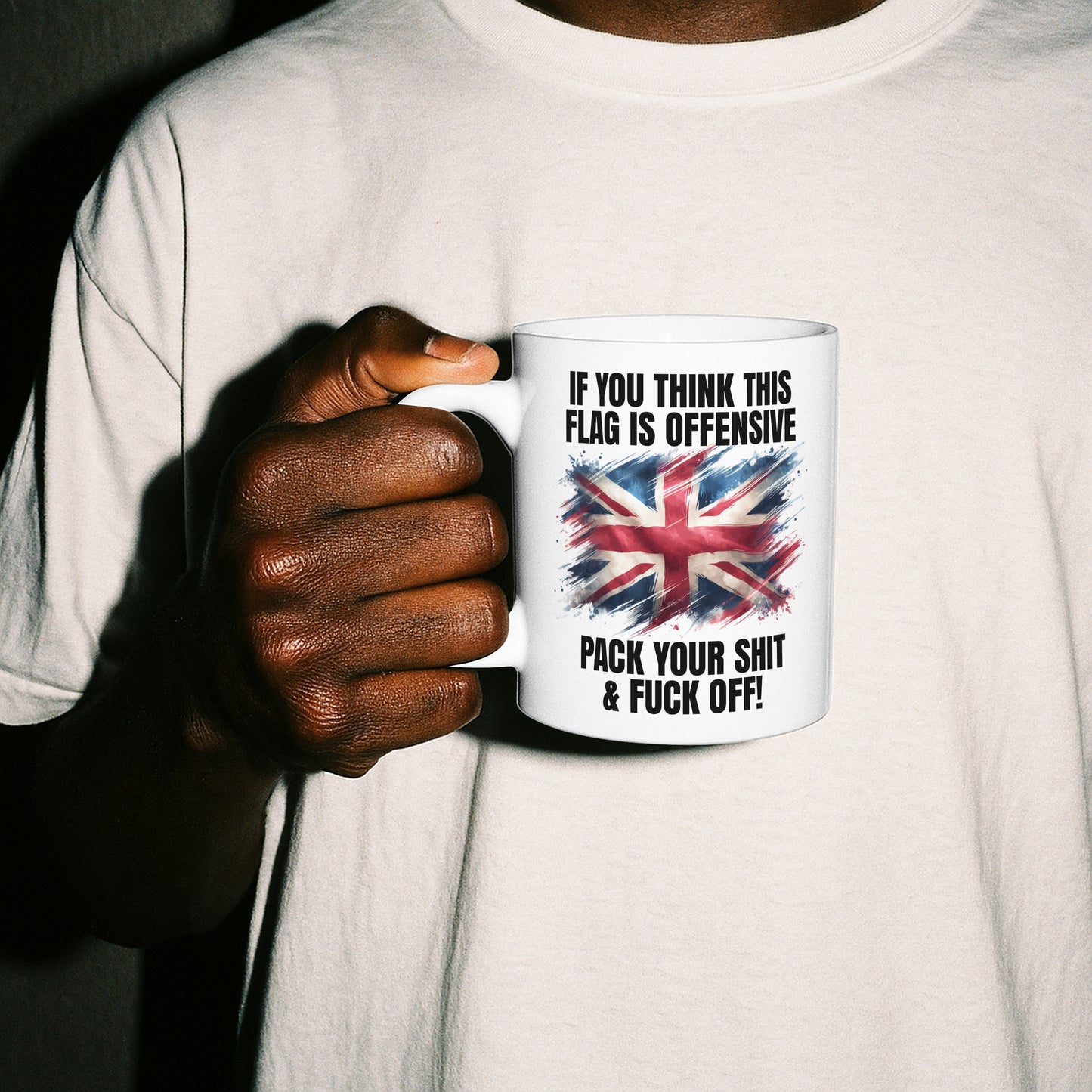 Proud British Coffee Mug for Patriots If You Think This Flag Is Offensive