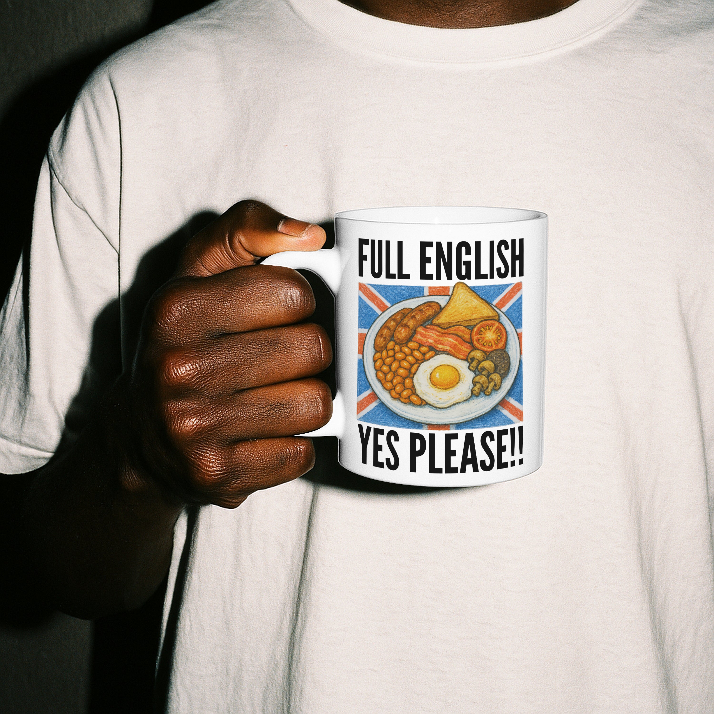 Funny British Breakfast Mug, Tumbler or Coaster – Ideal for Birthdays, Christmas, Foodies & Kitchen Gifts