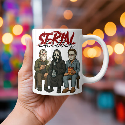 Serial Chiller Mug – Funny Horror Coffee Cup Halloween Gift for Movie Fans