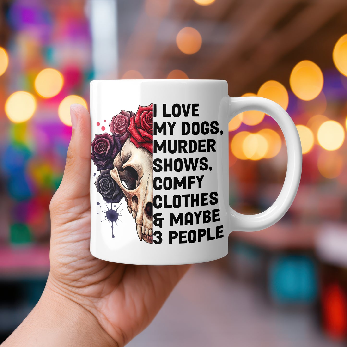 Funny Dog Mug | Murder Show Coffee Cup | Novelty Gift for Dog Lovers
